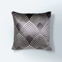 Dunelm Geo Silver Foil Cushion