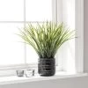 Dunelm Artificial Grass In Ceramic Pot