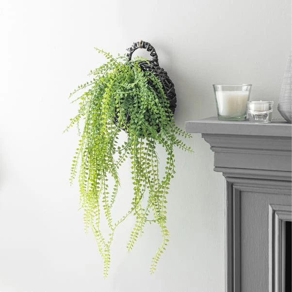 Dunelm Hanging String Of Pearls In Black Basket 1 Dunelm Hanging String Of Pearls In Black Basket