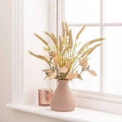 Dunelm Wheat In Ceramic Vase