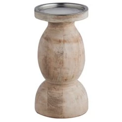 Dunelm Churchgate Solid Wood Candlestick 22cm -Decorative Discount Store 30727067 alt04