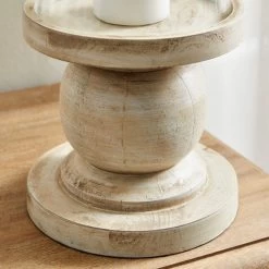 Dunelm Churchgate Wood Glass Hurricane 32cm -Decorative Discount Store 30727069 alt02