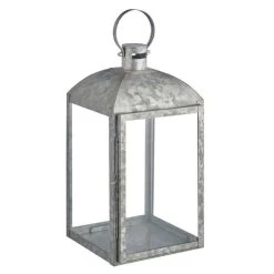 Dunelm Coastal Galvanised Iron Lantern 36cm -Decorative Discount Store 30727070 alt04