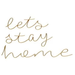 Dunelm Let's Stay Home Wire Wall Art -Decorative Discount Store 30727141 alt02