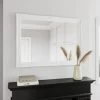 Dunelm Swept Wall Mirror, White 104x74cm
