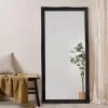 Dunelm Swept Large Leaner Mirror, Black 174x87cm