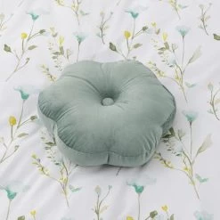 Dunelm Flower Velvet Cushion