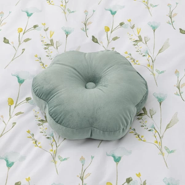 Dunelm Flower Velvet Cushion 1 Dunelm Flower Velvet Cushion