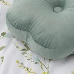 Dunelm Flower Velvet Cushion 7 Dunelm Flower Velvet Cushion -Decorative Discount Store 30727177 alt02