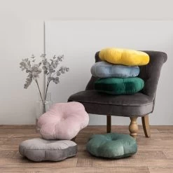 Dunelm Flower Velvet Cushion 9 Dunelm Flower Velvet Cushion -Decorative Discount Store 30727177 alt05