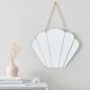 Dunelm Vivian Shell Wall Mirror, Gold