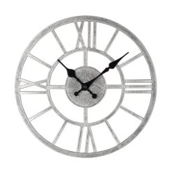Dunelm Skeleton Clock 30cm Silver -Decorative Discount Store 30728468 alt02