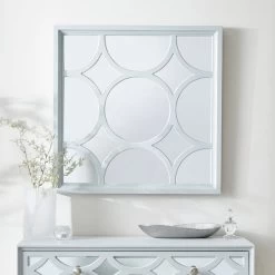 Dunelm Delphi Square Wall Mirror, 62cm