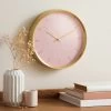 Dunelm Aluminium Pink 26cm Silent Clock