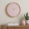 Dunelm Aluminium Pink 40cm Silent Clock