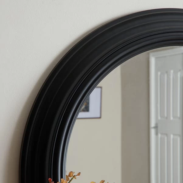 Dunelm Timeless Round Wall Mirror, Black 76cm 2 Dunelm Timeless Round Wall Mirror, Black 76cm - Image 2
