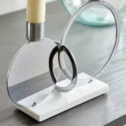 Dunelm Circle Dinner Dual Candle Holder -Decorative Discount Store 30729968 alt01