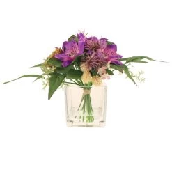 Dunelm Wild Flower Arrangement In Glass Cube -Decorative Discount Store 30730014 alt02