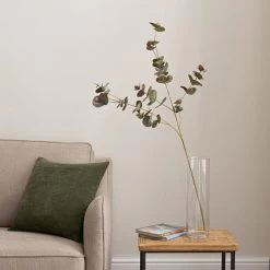 Dunelm Premium Green And Pink Eucalyptus