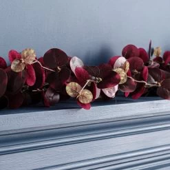 Dunelm Autumn Purple Eucalyptus Garland 160cm -Decorative Discount Store 30731491 alt02