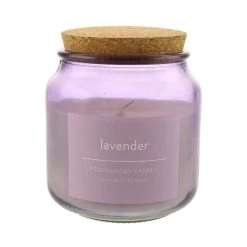 Dunelm Lavender Jar Candle With Cork Lid -Decorative Discount Store 30731506 alt02