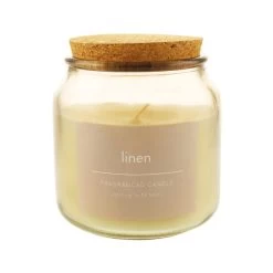 Dunelm Linen Jar Candle With Cork Lid 5 Dunelm Linen Jar Candle With Cork Lid -Decorative Discount Store 30731507 alt02
