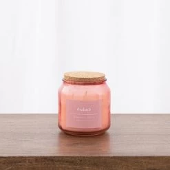 Dunelm Rhubarb Jar Candle With Cork Lid