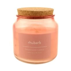 Dunelm Rhubarb Jar Candle With Cork Lid -Decorative Discount Store 30731508 alt02