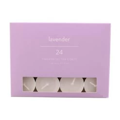 Dunelm Pack Of 24 Lavender Tealights -Decorative Discount Store 30731512 alt02