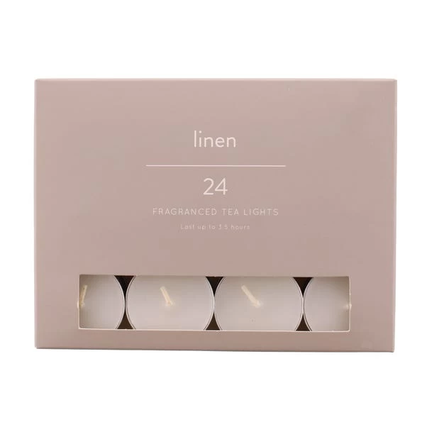 Dunelm Pack Of 24 Linen Tealights 2 Dunelm Pack Of 24 Linen Tealights - Image 2