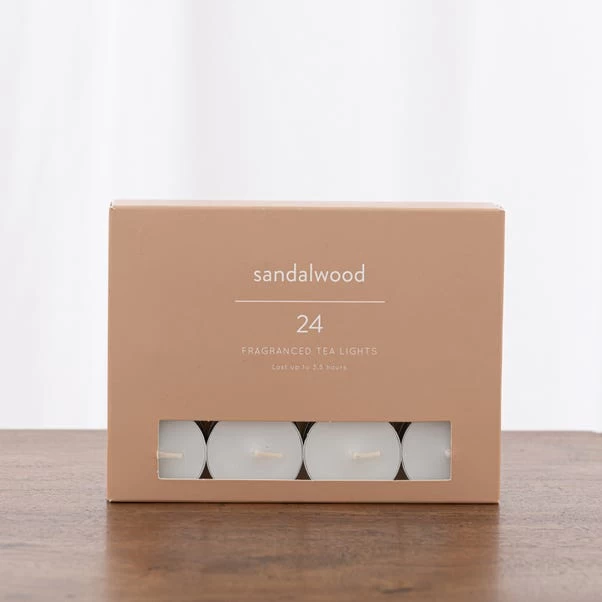 Dunelm Pack Of 24 Sandalwood Tealights 1 Dunelm Pack Of 24 Sandalwood Tealights