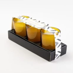 Dunelm Amber Set Of 3 Votive Candles -Decorative Discount Store 30732411 alt02