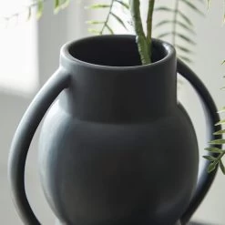 Dunelm Matt Black 23cm Vase -Decorative Discount Store 30732417 alt01