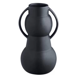 Dunelm Matt Black 23cm Vase -Decorative Discount Store 30732417 alt03
