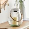 Dunelm Glass Candle Lantern With Rope