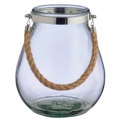 Dunelm Glass Candle Lantern With Rope -Decorative Discount Store 30732437 alt02