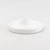 Dunelm 3cm Satin White Ceramic Candle Holder