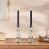 Dunelm Pack Of 2 Dinner Candles Black Set Of 12