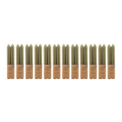 Dunelm Pack Of 2 Dinner Candles Olive Set Of 12