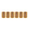 Dunelm Pack Of 6 Old Gold Pillar Candles