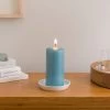 Dunelm Pack Of 6 Teal Pillar Candles