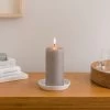 Dunelm Pack Of 6 Grey Pillar Candles