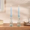 Dunelm Pack Of 2 Taper Candles Teal Set Of 12
