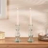 Dunelm Pack Of 2 Taper Candles Brown Set Of 12