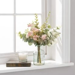 Dunelm Bundle Of 6 Artificial Mimosa Achillea Cream