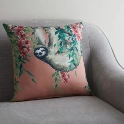 Dunelm Sloth Jungle Print Cushion