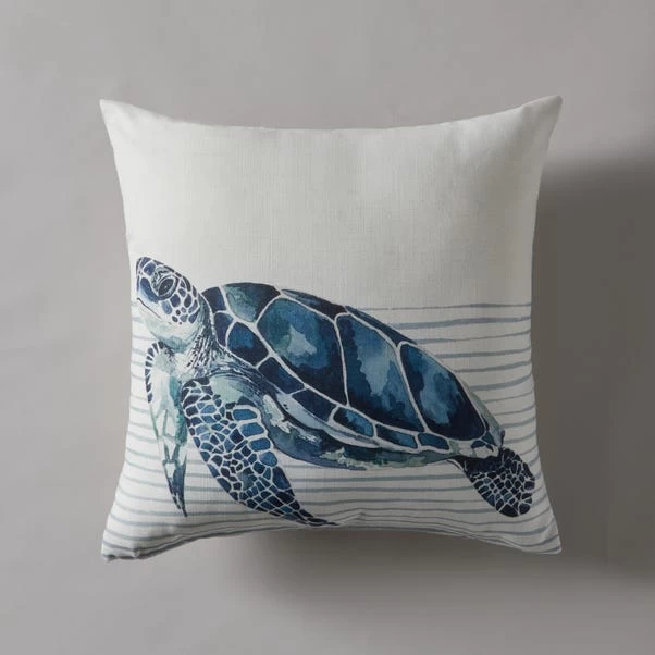 Dunelm Turtle Watercolour Cushion 2 Dunelm Turtle Watercolour Cushion - Image 2