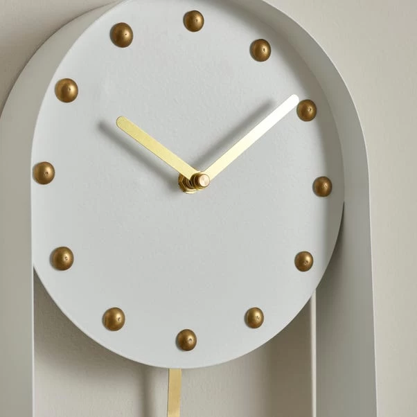 Dunelm Metal Pendulum Clock 2 Dunelm Metal Pendulum Clock - Image 2