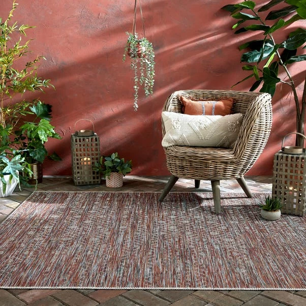 Dunelm Sunset Terracotta Mix Indoor Outdoor Rug 1 Dunelm Sunset Terracotta Mix Indoor Outdoor Rug