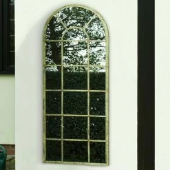 Dunelm Tulip Antique Green Outdoor Mirror